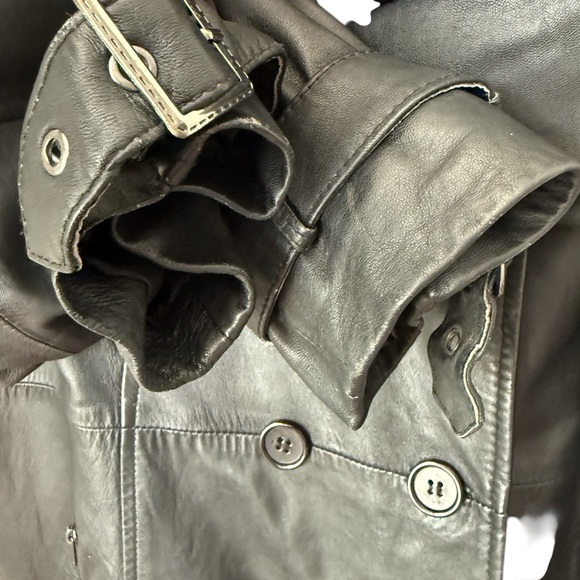 Lane‎ Bryant leather double breasted jacket black - Picture 6 of 8